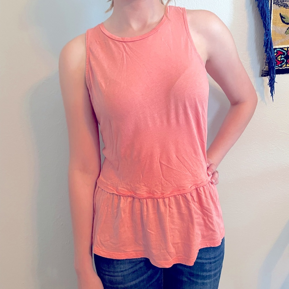 Peach Peplum Top
